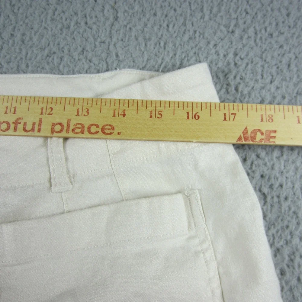 Maeve Anthropologie The Colette Wide Leg Crop Pant Womens 32 Cream Off White Y2K - Picture 6 of 12
